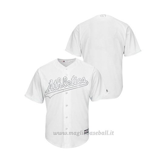 Maglia Baseball Uomo Oakland Athletics 2019 Players Weekend Replica Bianco